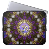 Fractal Pearls Golden OM Notebook Laptop Sleeve