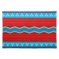 Southwest River Canyon Geometric Red Turquoise Cloth Placemat