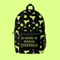 Margarita Cocktail Patterned Printed Backpack