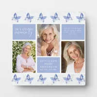 In Loving Memory Photo Collage Butterfly Memorial Plaque