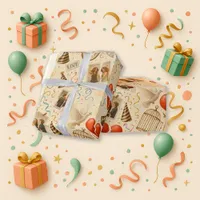 Empowered Red Heart Collage Holiday Wrapping Paper