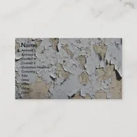 Peeling Blue Paint Business Card