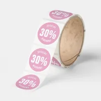 Discount Stickers Round Customizable Text