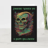 Scary Zombie Pun Halloween Card