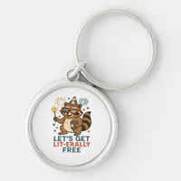 Let's Get Lit-erally Free Design - Fun Party Quote Keychain
