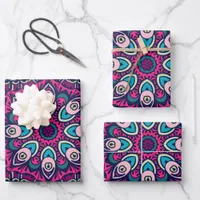 Abstract Holiday Cheer: Seamless Festive Wrapping Paper Sheets