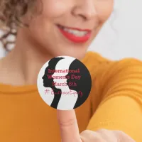 International Women's Day is March 8th    Classic Round Sticker