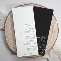 Simple Elegant Modern Wedding with Thank You Back Menu