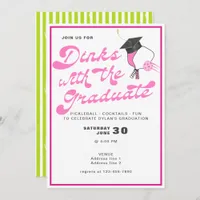 Pink Dinks with the Graduate Pickleball Graduation Invitation