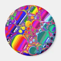 Rainbow Blast Abstract Art   Magnet