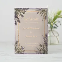 A Love in Bloom Lavender Wedding Invitation