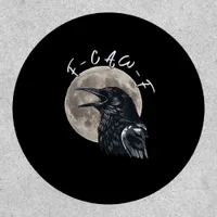 F-Caw-F Bird Crow Minimal Clean Patch