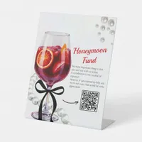 Sangria & Sass Honeymoon Fund Pedestal Sign