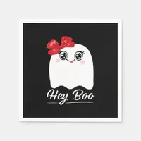 Cute Hey Boo Halloween Napkins