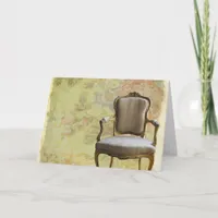 Chair With Rosey Background Card