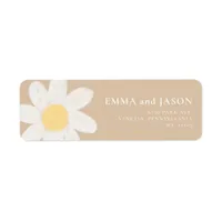 Boho Daisy Floral Return Address Label