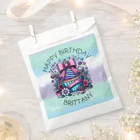 Birthday Cupcake Whimsical Personalized Favor Bag