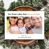 Green Funny Calm Bright Photo Christmas Holiday Card