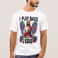 Jesus holding a bass guitar T-Shirt