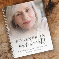 Forever in Our Hearts Photo Funeral Guest Book