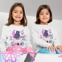 Cute Pastel Halloween Skull and Crow Longsleeve Tri-Blend Shirts
