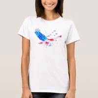*~*  USA Eagle American Flag Red White Blue T-Shirt