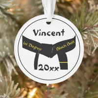 Martial Arts 1st Degree Black Belt Ornament
