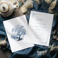 Porcelain-Inspired Chinoiserie Wedding ID1094 Invitation