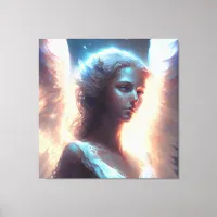 Mystical Blue Eyed Angel Canvas Print