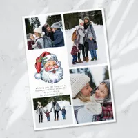 Merry Christmas Santa Photo Collage Holiday Card