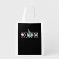 No Kings Day Retro Classic Design Grocery Bag