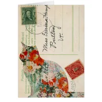 Vintage Kitty Postcard Digital Art