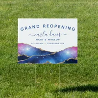 Signature Script Agate Galaxy Salon Reopening Sign