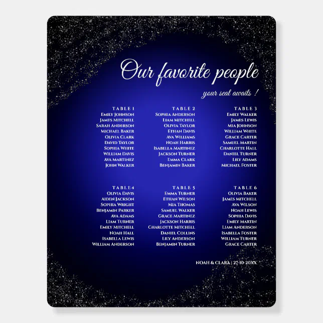 Celestial wedding Full Moon & Stars Midnight blue  Foam Board