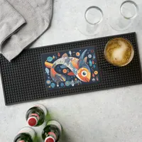 Fish Illustration Bar Mat