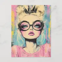 Blond Queen With a Tiny Crown Postcard