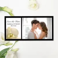 White Orchid Flower Wedding Save the Date