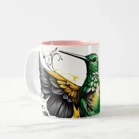 Cute Hummingbird collection of Kitchen Two-Tone Coffee Mug