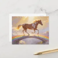 Paint Horse on a Rainbow Bridge Postcard