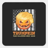 Trumpkin Make Halloween Great Again President  Pum Square Sticker