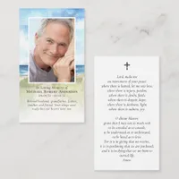 Beach Memorial Photo Prayer Card