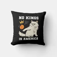 Funny No Kings In America Retro Classic Throw Pillow