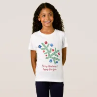 Christmas tree branch with snowflake decorations T-Shirt