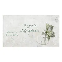  White Delicate botanical birthday party name tag 