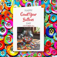 Happy Count Your Buttons Day | October 21st Card