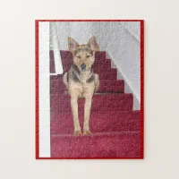 German Shepherd on Stairs Jigsaw Puzzle