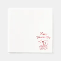 Happy Valentine's Day Simple That's Amore Red Napkins