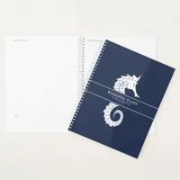 Blue Wave Seahorse Wedding Wht/Navy ID836 Planner