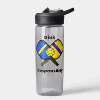 Dink Responsibly Pickleball Humor Pun   Water Bottle