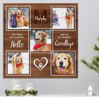 Rustic Wood Pet Memorial Keepsake Photo Collage Acrylic Print